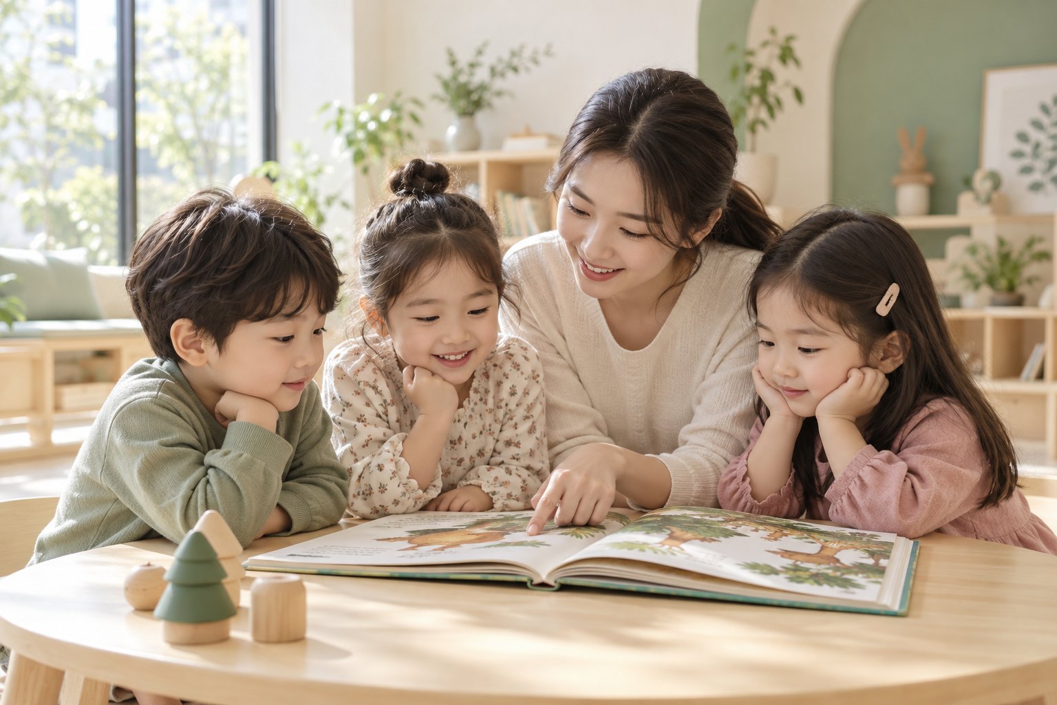 WYATT의 유아 영어교육을 표현하는 아이들의 책읽기 콘셉트